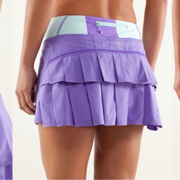 Lululemon Run Pace Setter Skirt in Power Purple Bold Stripe Sz. 6 - Picture 5 of 8